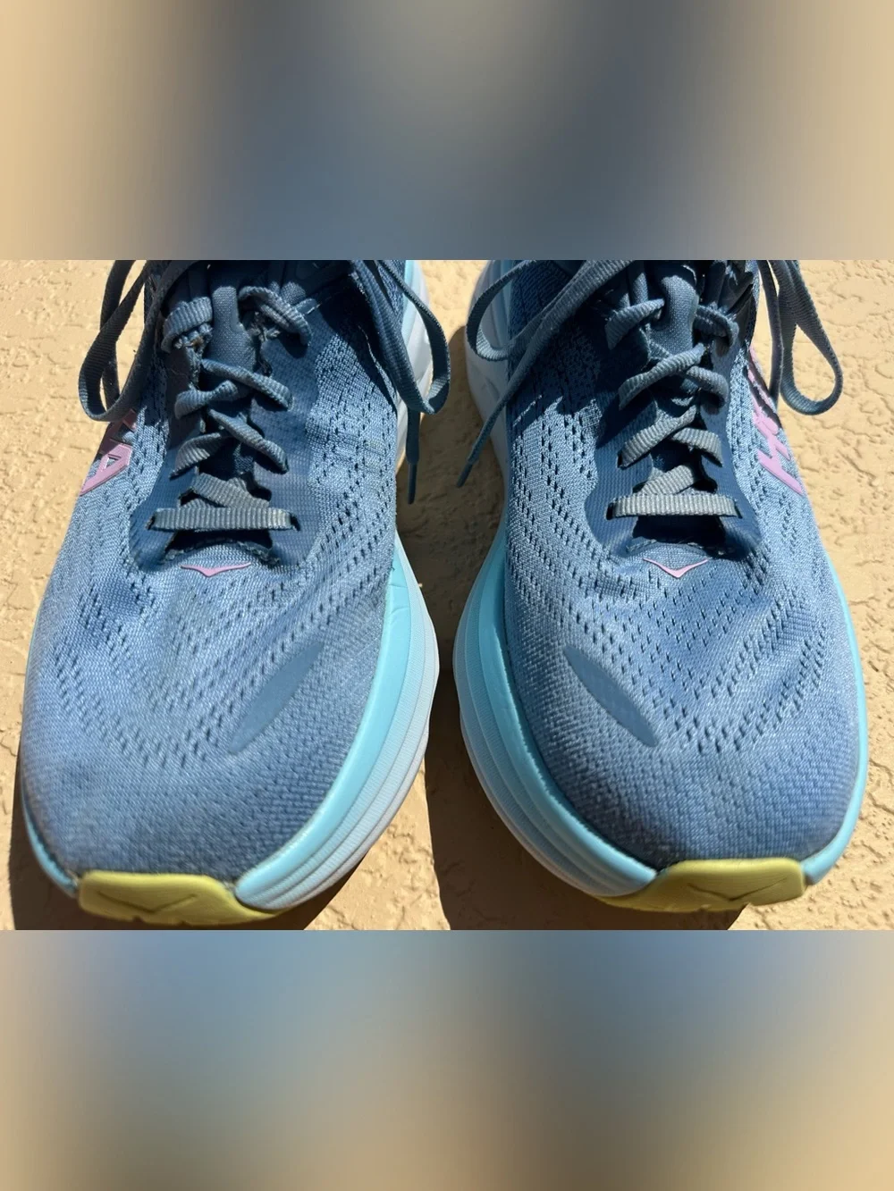 HOKA Bondi 8 Shadow / Dusk Blue Purple Running Shoes Women’s Size 9.5 Clean